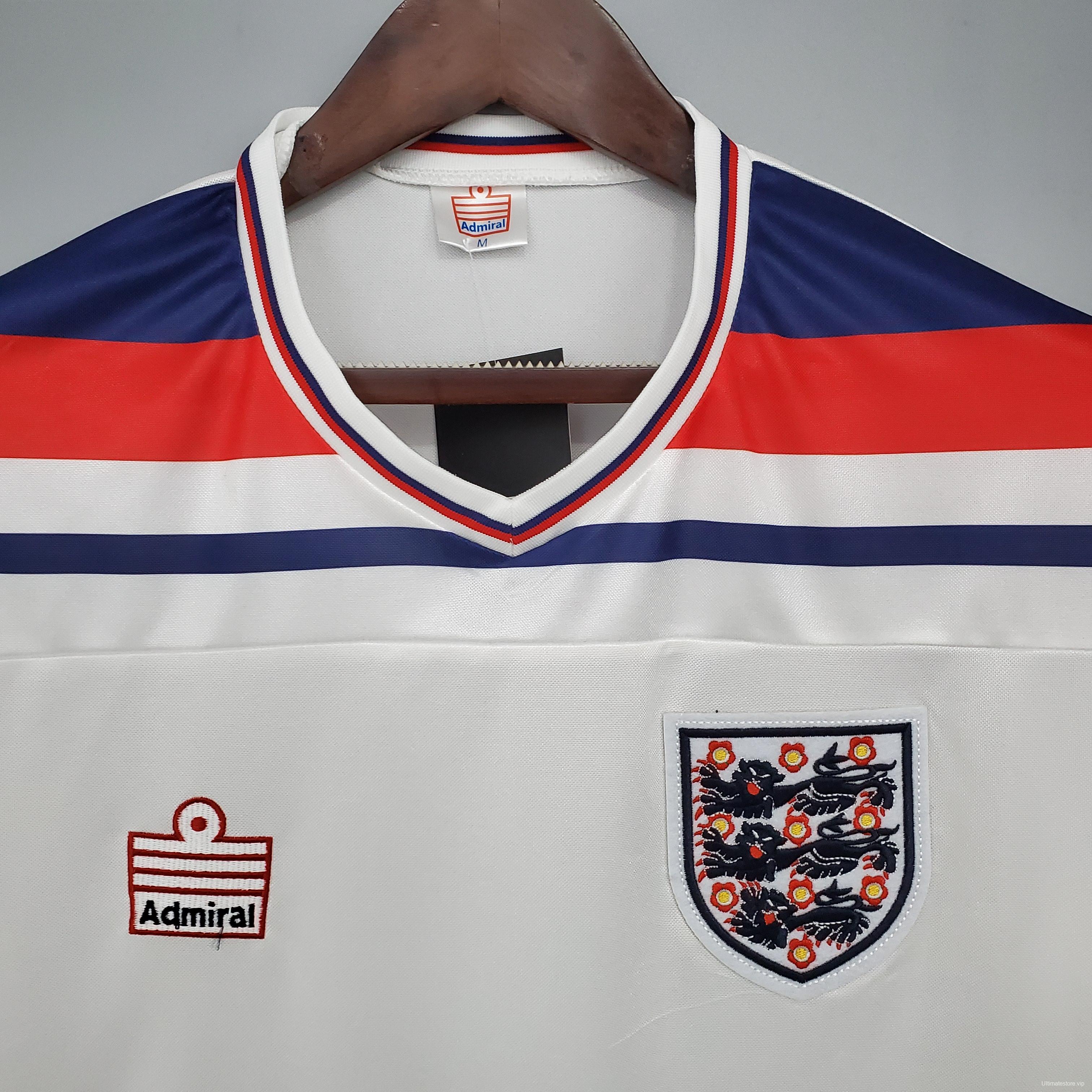 Retro 1982 England home Soccer Jersey