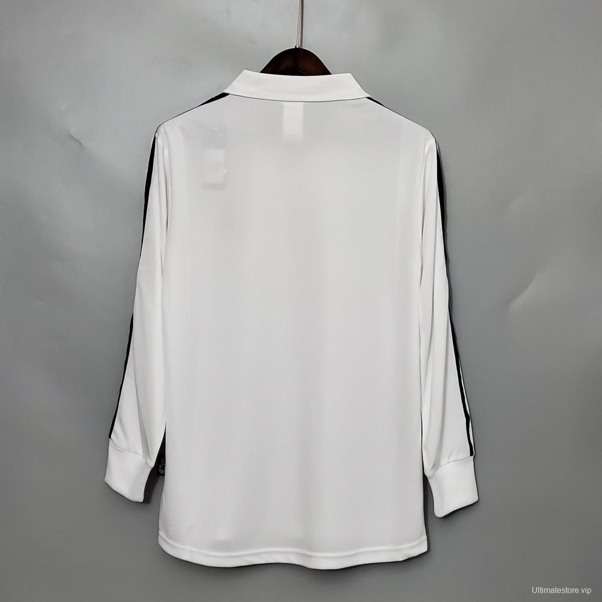 Retro Long Sleeve 01/02 Real Madrid Home Champion league Jersey (No Sponsor)