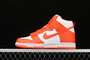 NIKE DUNK SB High Syracuse full-top white orange skateboard shoes 850477-101