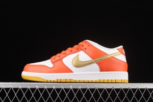 NIKE DUNK Low Golden Orange Platinum Orange SB rebound Fashion Leisure Board shoes DQ4690-800