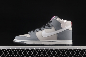 NIKE SB DUNK High Pro Medium Grey lime SB rebound fashion casual board shoes DJ9800-001