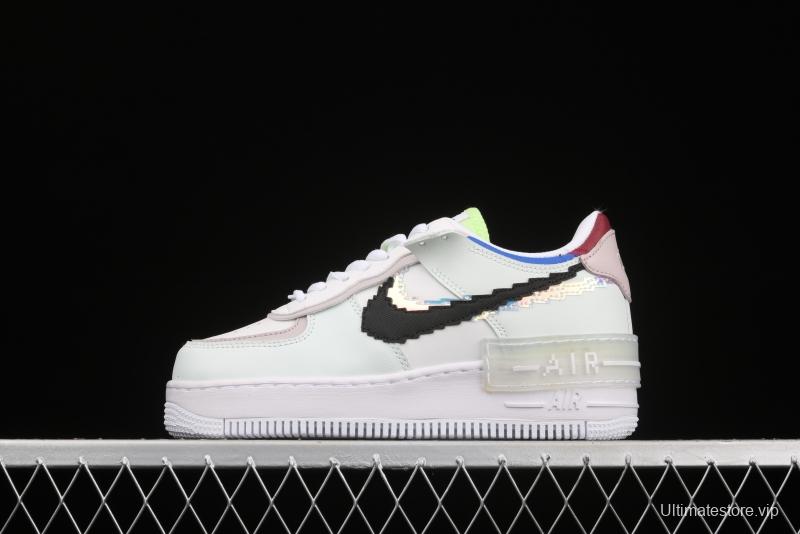 NIKE Air Force 1 ShAdidasow light weight heightened low-top board shoes CV8480-300