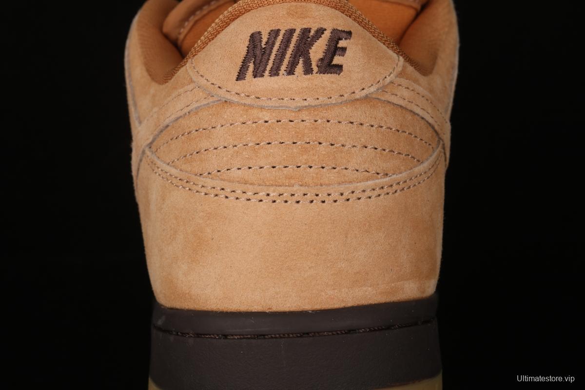 NIKE SB DUNK Low Pro wheat color deciduous yellow low-side sports skateboard shoes BQ6817-204