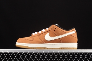 NIKE SB DUNK Low Pro ISO khaki brown SB rebound fashion casual board shoes DH1319-200