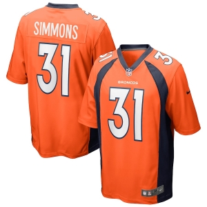 Men's Justin Simmons Orange Player Limited Team Jersey