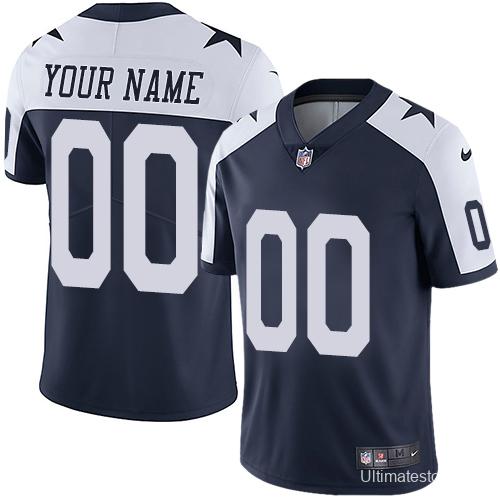 Men's Navy Custom Throwback Limited Team Jersey