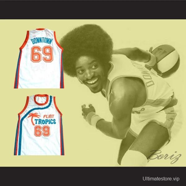 Downtown Funky Stuff Malone Flint Tropics Semi Pro Team Basketball Jersey New