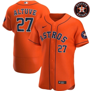 Men's Jose Altuve Orange Alternate 2020 Authentic Player Team Jersey