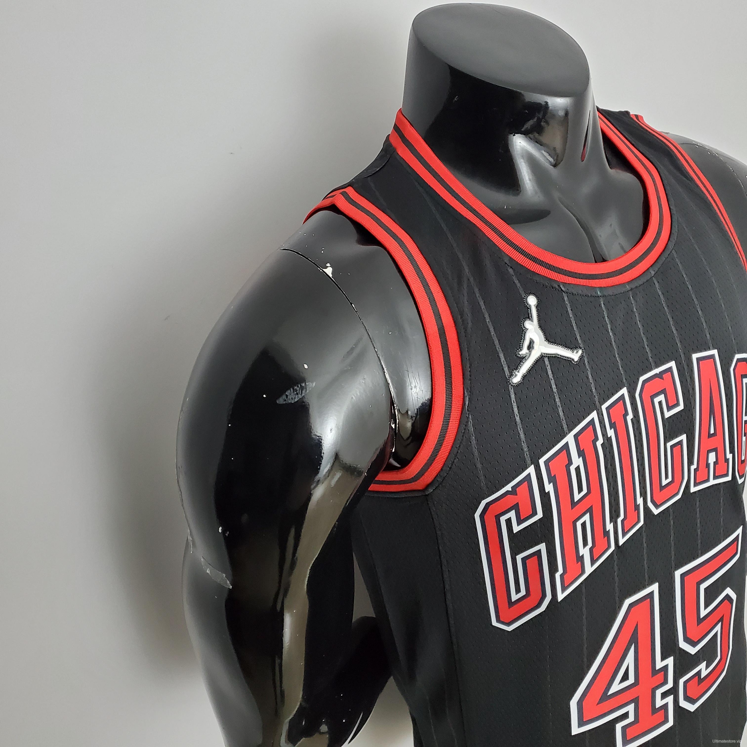 75th Anniversary Jordan #45 Bulls Flyers Black NBA Jersey