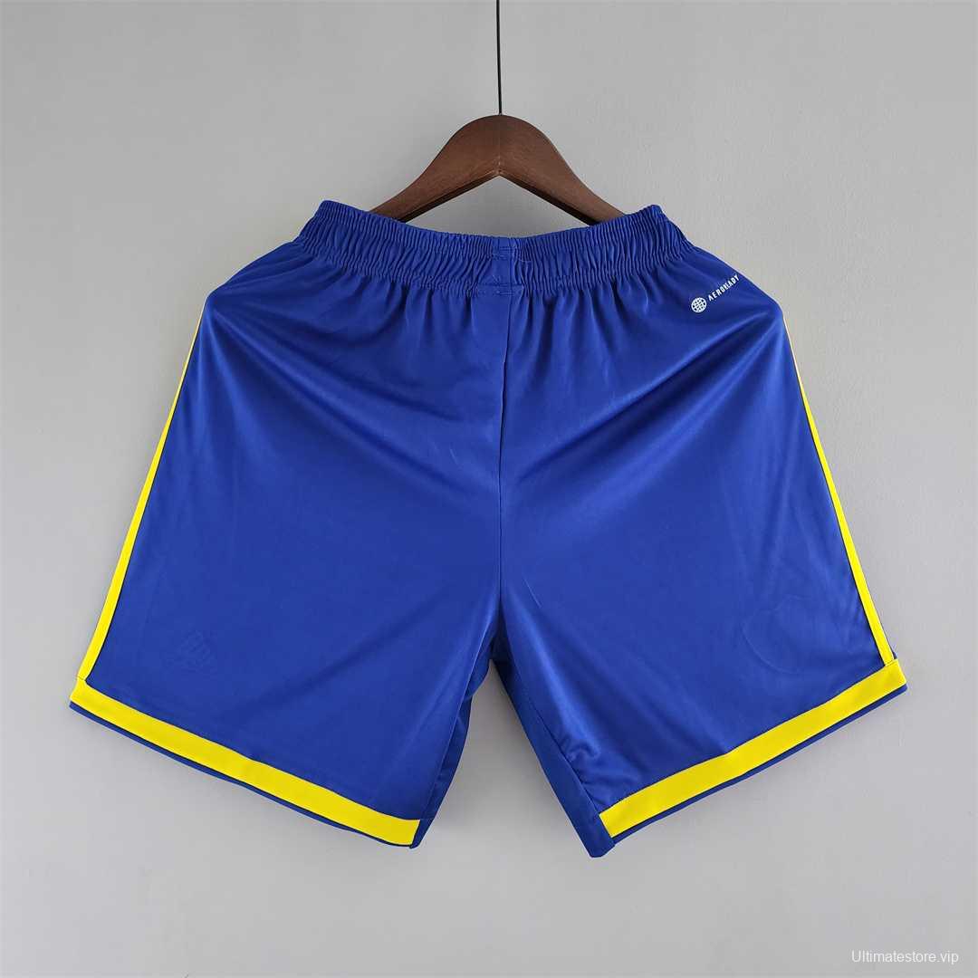 22-23 Boca Juniors Shorts Home Soccer Jersey