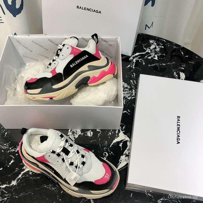 Men/Women Balenciaga Triple S Sneaker Black/Pink