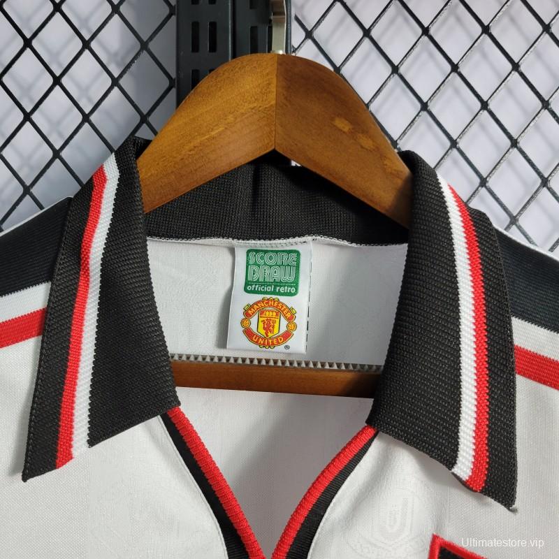 Retro 97-99 Manchester United White Jersey