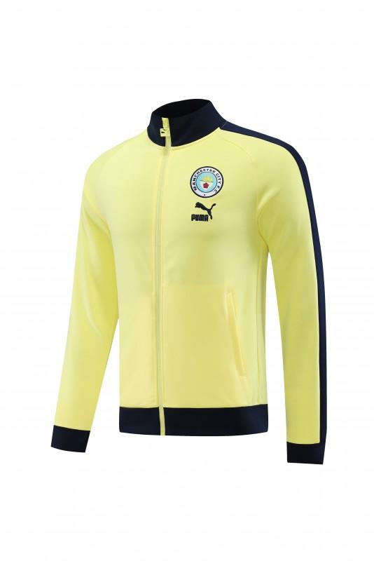 23/24 Manchester City Yellow Full Zipper Jacket +Pants