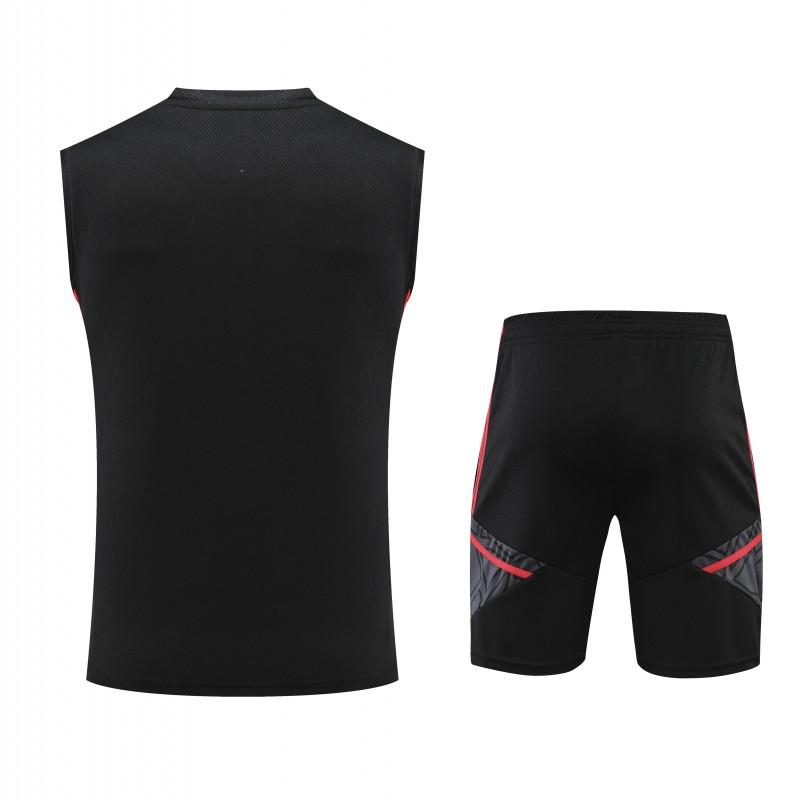 23-24 Bayern Munich Black Red Vest Jersey+Shorts