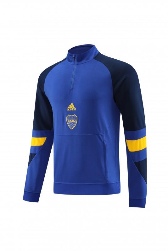 23/24 Boca Juniors Blue Black Half Zipper Hoodie Jacket +Pants