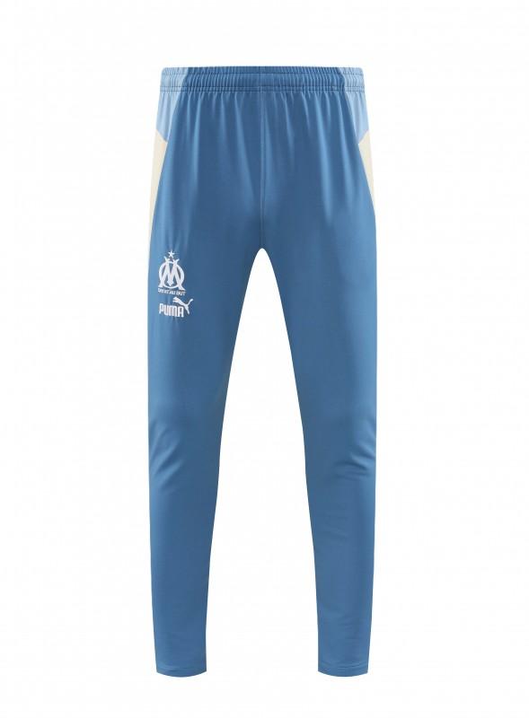 23/24 Olympique Marseille Blue Half Zipper Hoodie Jacket +Pants