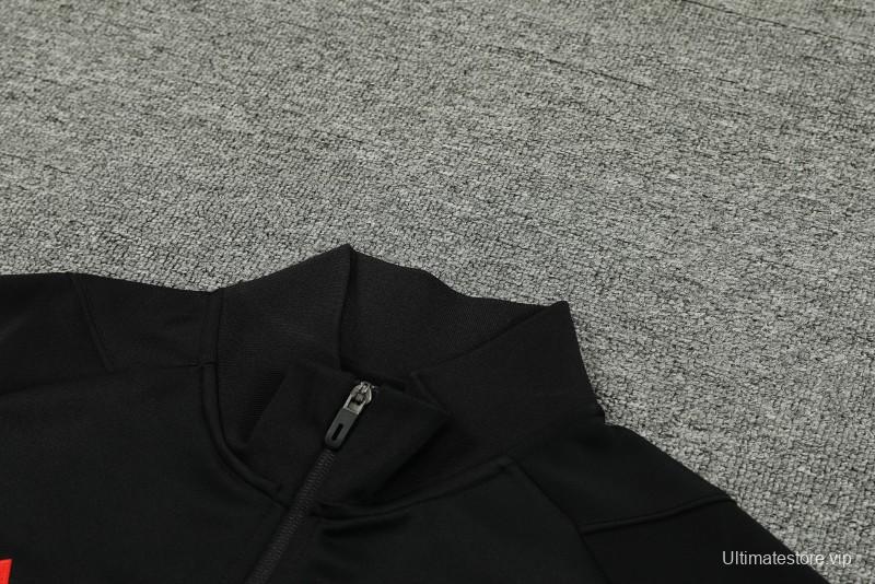 23/24 Manchester United Black Full Zipper Jacket+Pants