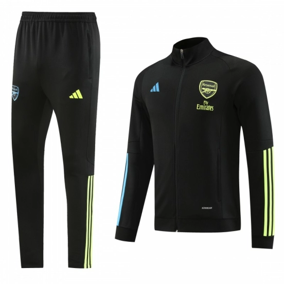 23/24 Arsenal Black/Green Full Zipper Jacket+Pants