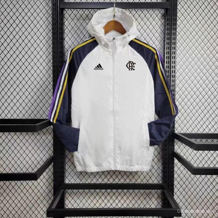 24/25 Flamengo White Windbreaker