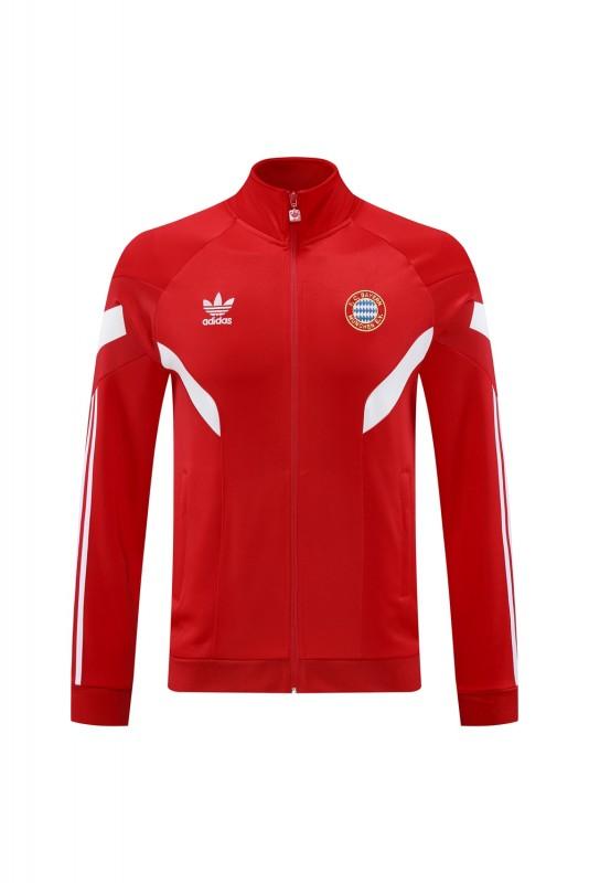 24/25 Bayern Munich Red Full Zipper Jacket +Long Pants