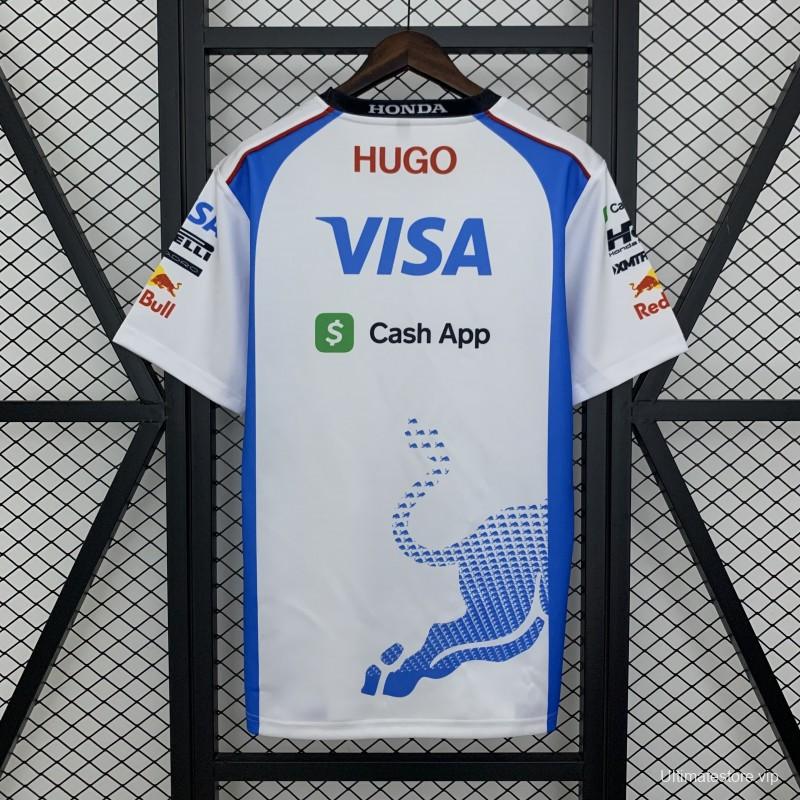 2025 F1 Formula RedBULL White/Blue T-Shirt