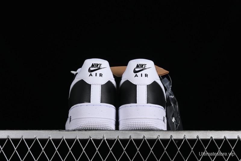Nike Air Force 1 '07 Low Black White Broken Hook Casual Sneakers - HF9096-100