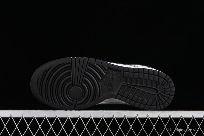 Stussy x Nike Dunk Low SB Skate Shoes in White-Black - FC1688-137