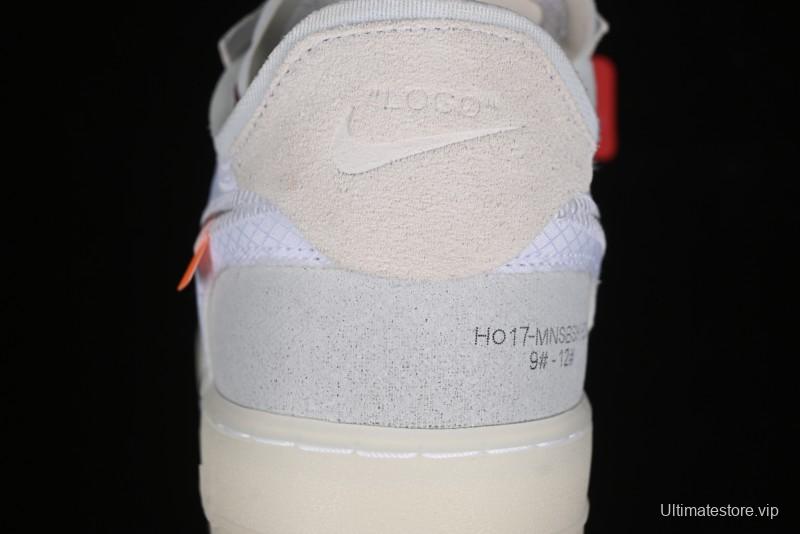 Nike Off White x Air Force 1 Low OW Transparent White Sneakers - AO4606-100