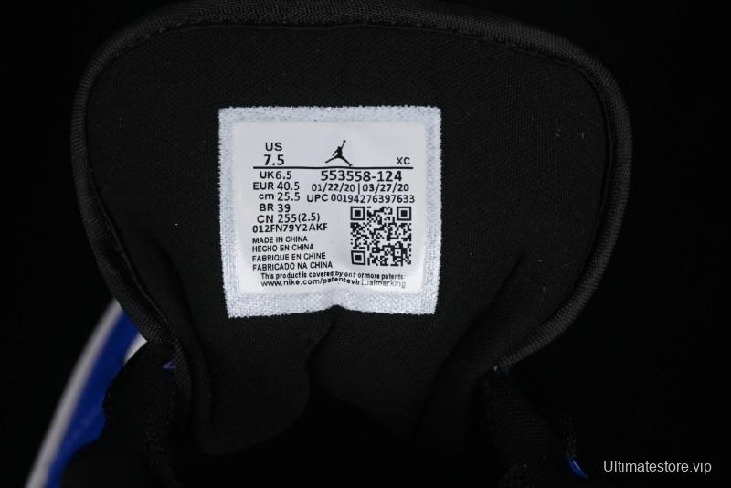 Nike Air Jordan 1 Low Retro Basketball Shoes White Blue - 553558-124