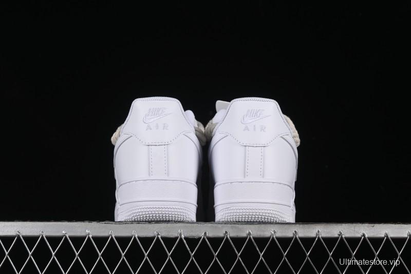 Nike Air Force 1 '07 Low White Deconstructed Casual Sneakers - CW2288-046