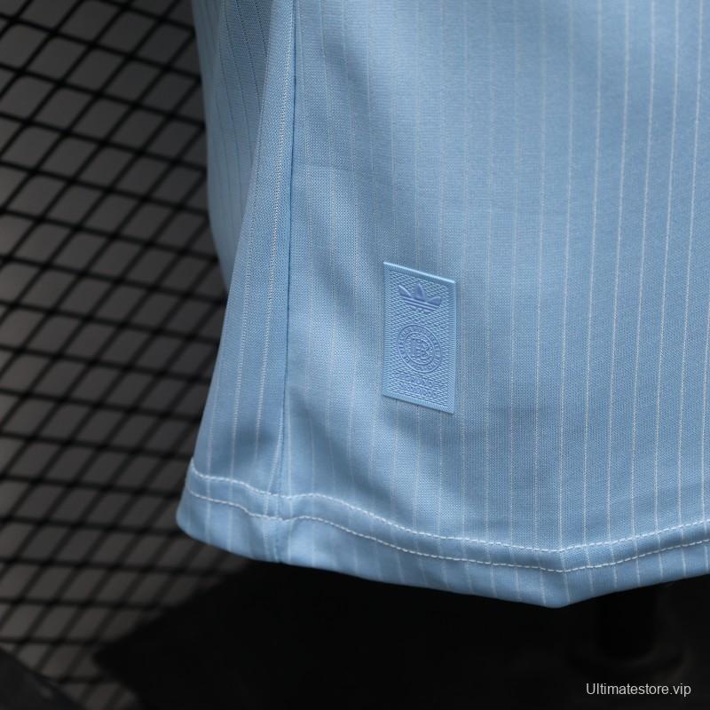 Player Version 2025 Germany 125Th Anniversary Light Blue with Adidas Retro Design Jersey