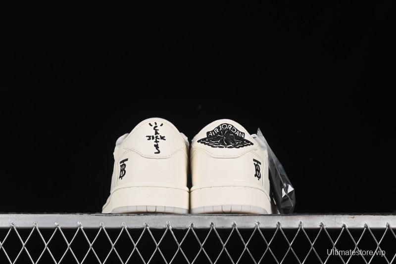 Nike Travis Scott x Fragment Design x Air Jordan 1 Low OG SP AJ1 Burberry Collaboration - BB6588-313
