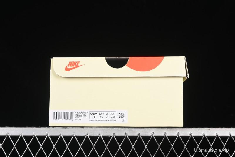 Nike Travis Scott x Fragment Design x Air Jordan 1 Low OG SP AJ1 Retro Sneakers - XZ3398-003