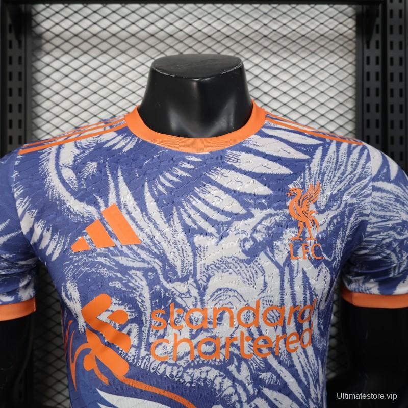 Player Version 25/26 Liverpool Blue with Orange Flaming Bird Special Jersey