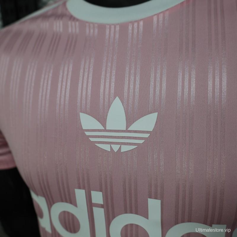 Player Version 2025 Adidas Light Pink Vertical Stripes Jersey