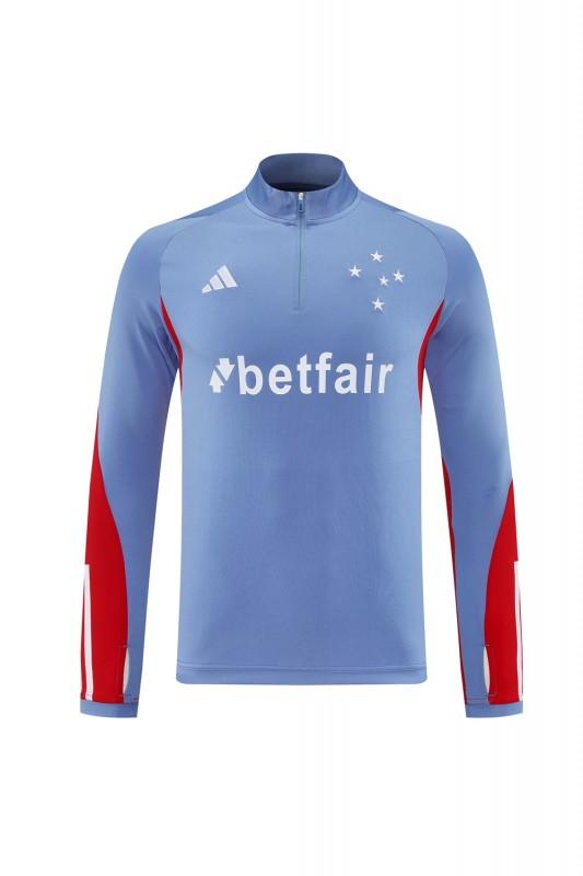 25/26 Cruzeiro Bluish Gray Navy Half Zipper Jacket+Long Pants