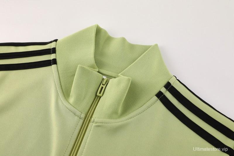 2025 Adidas Light Green/Black Full Zipper Jacket +Long Pants