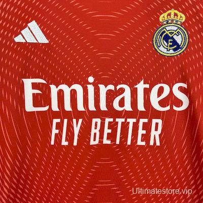 2025/26 Kids Real Madrid Orange Color Goalkeeper Red Jersey