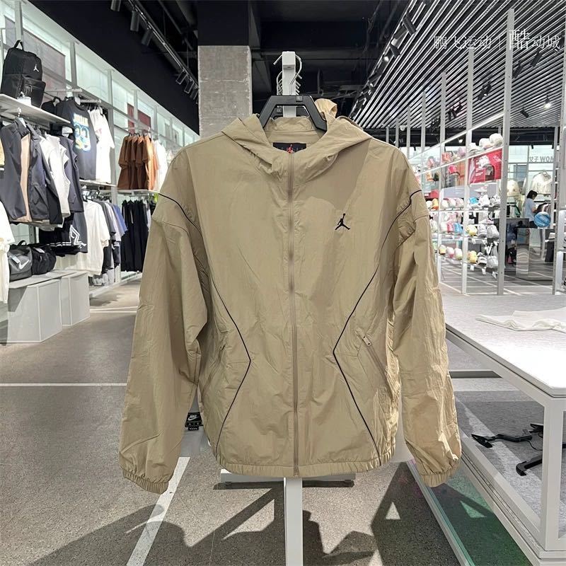 2025 NIKE Air Jordan Black Hoodie Windbreaker