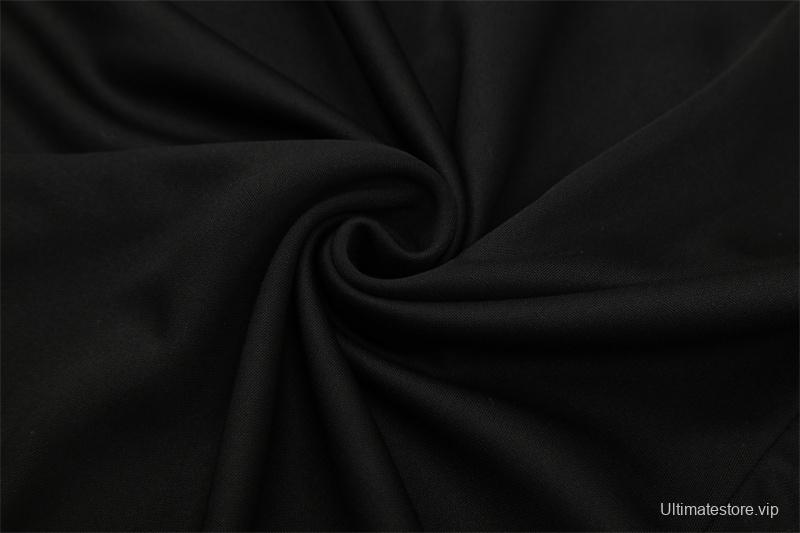 Retro 05/06 AC Milan Black Half Zipper Jacket+Long Pants