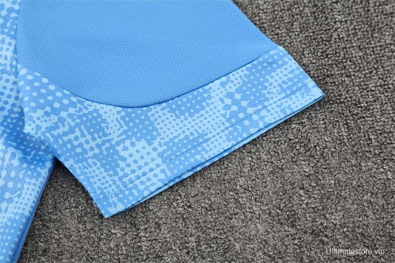 25/26 Manchester City Light Blue Camouflage with XS Short Sleeve+Soccer Shorts