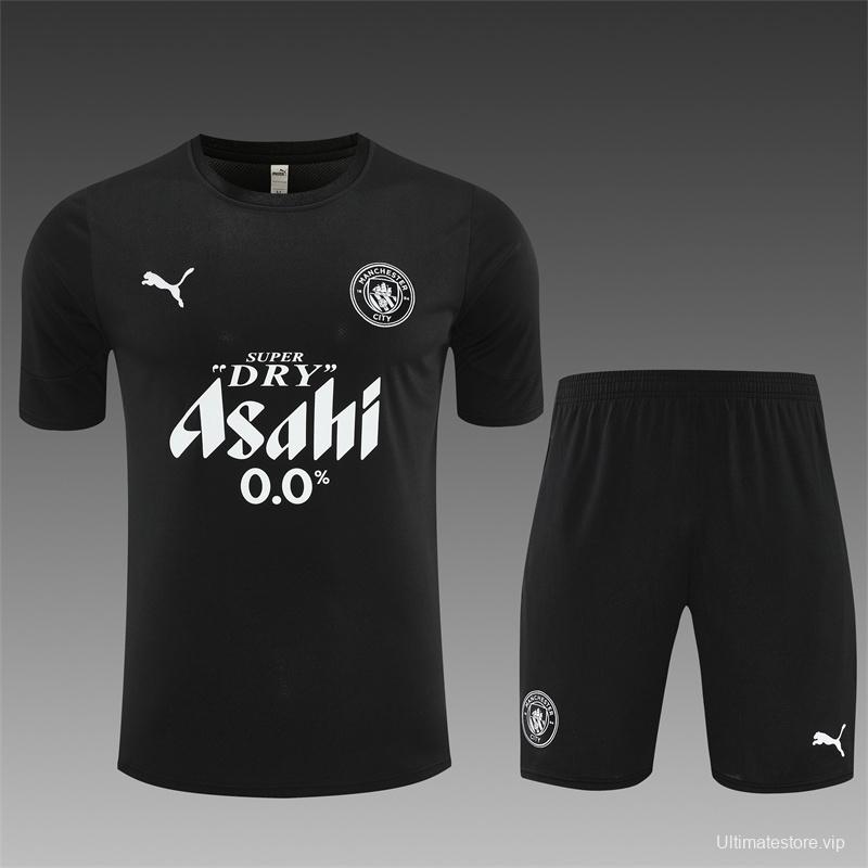 25/26 Manchester City Black with XS Short Sleeve+Soccer Shorts