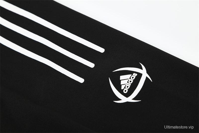 Retro 04/05 Real Madrid Black Half Zipper Jacket+Long Pants