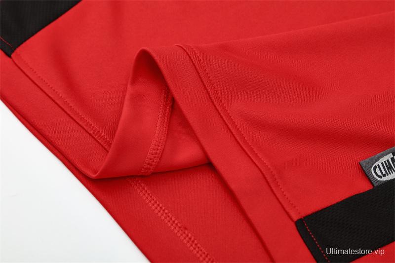 Retro 03/04 AC Milan Red Half Zipper Jacket