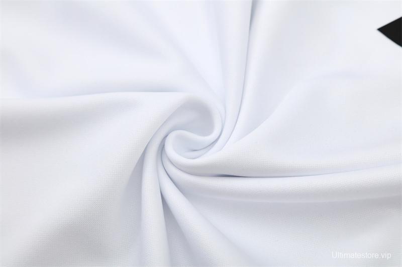 Retro 08/09 Real Madrid White Half Zipper Jacket