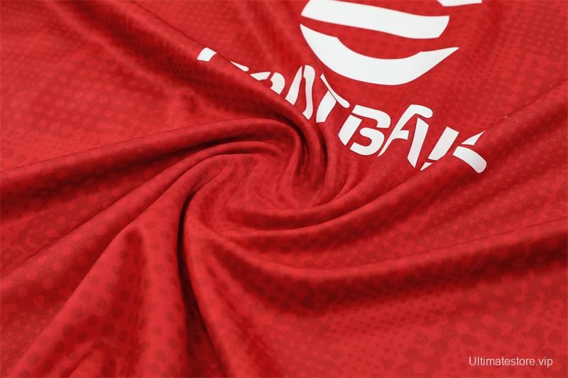 25/26 AC Milan Red Camouflage Half Zipper Jacket+Long Pants