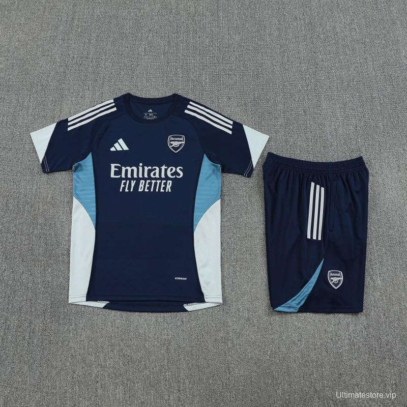 25/26 Real Madrid Navy Short Sleeve Jersey+Shorts