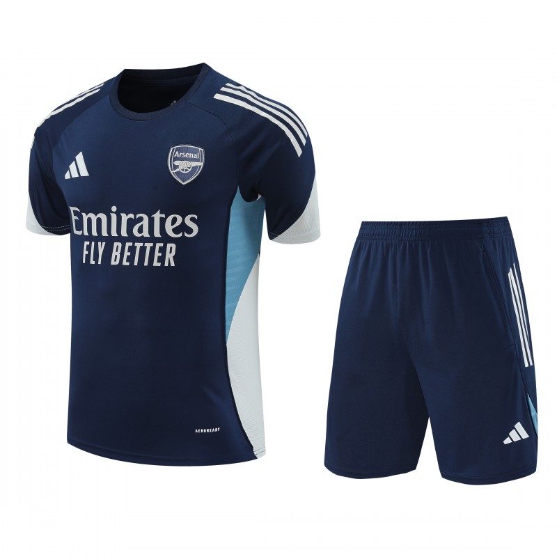 25/26 Real Madrid Navy Short Sleeve Jersey+Shorts