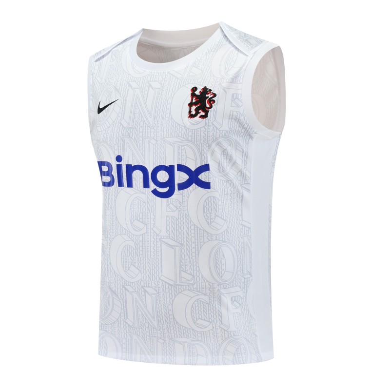 25/26 Chelsea White Vest Jersey+Shorts