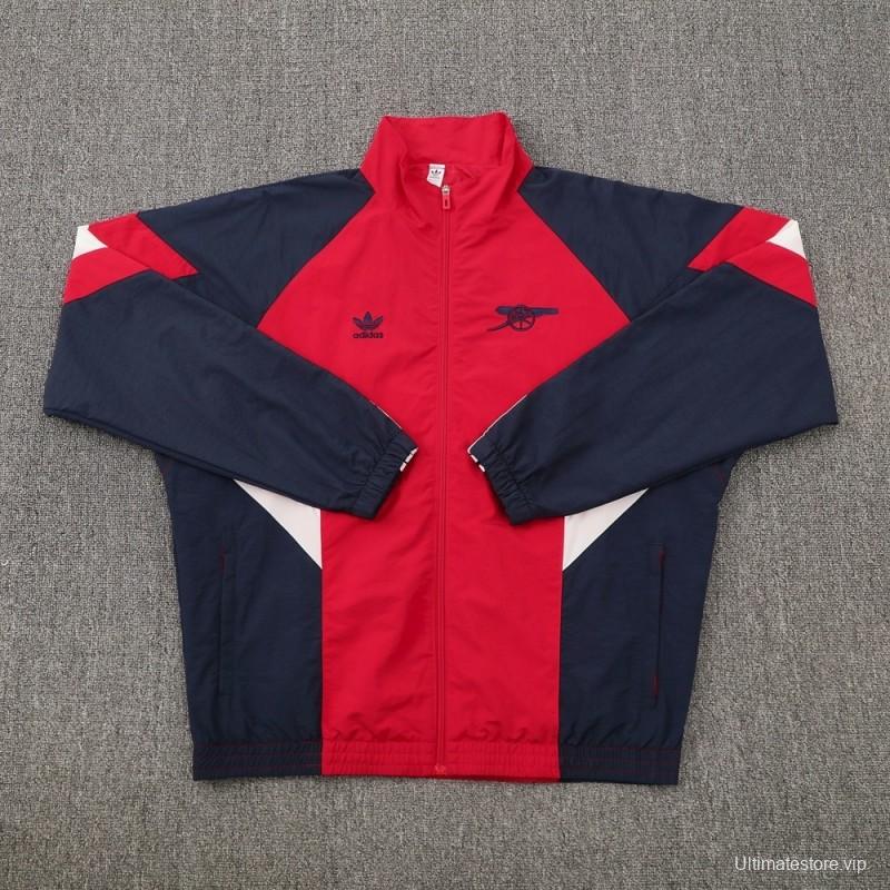25/26 Arsenal Red Half Zipper Jacket+Long Pants S-3XL